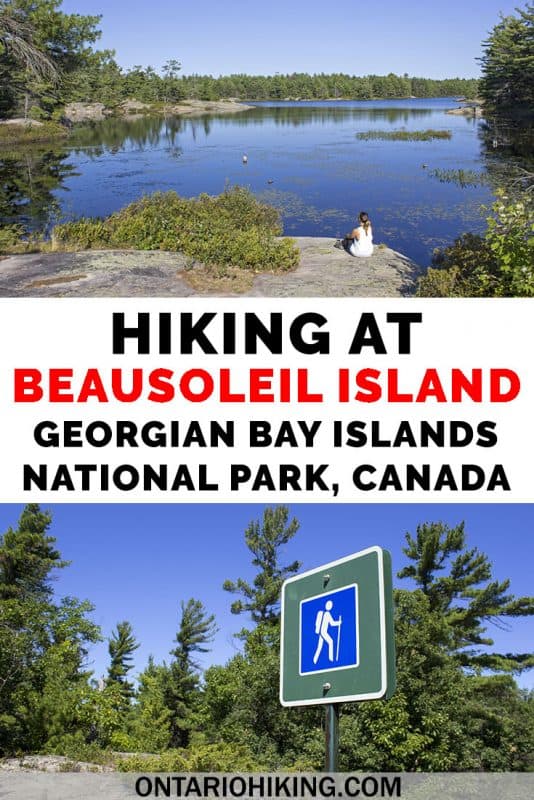 Have you heard of Beausoleil Island? It's part of the Georgian Bay Islands National Park in Ontario, Canada. You can take the Daytripper boat to the island for the day to explore its hiking trails, or you can go camping there, too. It's the perfect place for summer outdoor adventures in Ontario! #Ontario #Canada #OntarioHiking #Hiking #NationalPark