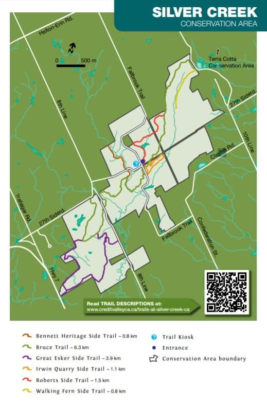 Silver Creek Trail Map Silver Creek Conservation Area: Scenic Trails In Halton Hills - Ontario  Hiking