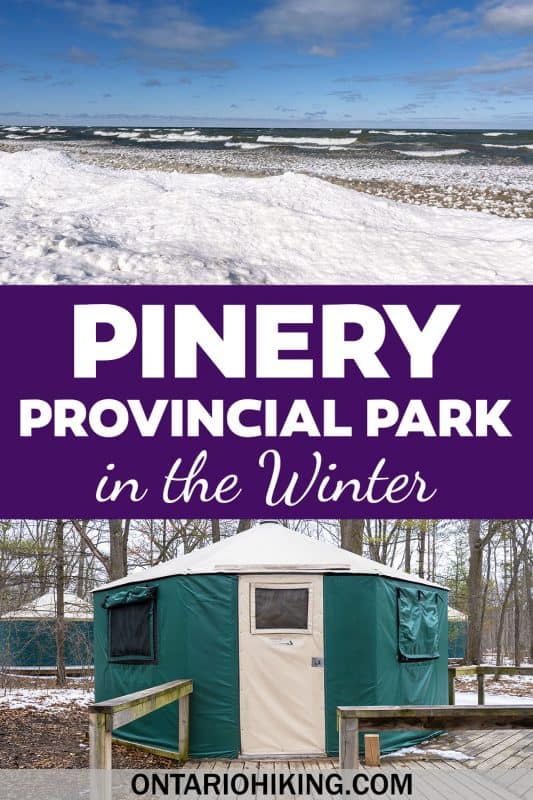 Pinery Provincial Park is such an amazing place to visit in the winter. It's one of the best places to hike in Ontario this winter. You can also go snowshoeing, cross-country skiing, and stay in a winterized yurt. What an amazing adventure in Ontario, Canada!