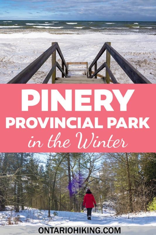 Pinery Provincial Park is such an amazing place to visit in the winter. It's one of the best places to hike in Ontario this winter. You can also go snowshoeing, cross-country skiing, and stay in a winterized yurt. What an amazing adventure in Ontario, Canada!