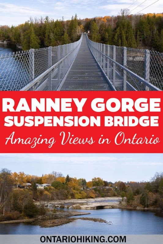 The Ranney Gorge Suspension Bridge is an amazing and free place to go for a walk, plus there are incredible views all around! Here's how you can plan your visit to this awesome bridge in central Ontario, Canada.