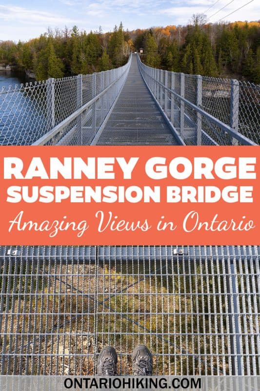 The Ranney Gorge Suspension Bridge is an amazing and free place to go for a walk, plus there are incredible views all around! Here's how you can plan your visit to this awesome bridge in central Ontario, Canada.