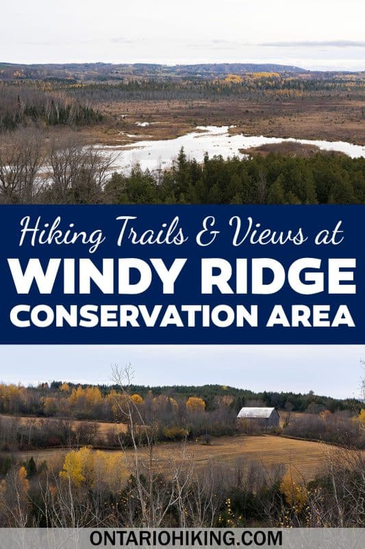 Windy Ridge Conservation Area is a great place for a short hike with amazing scenery. There's a panoramic lookout that you'll love. This is an awesome hiking trail to check out near Peterborough, Lindsay, and the Kawarthas.
