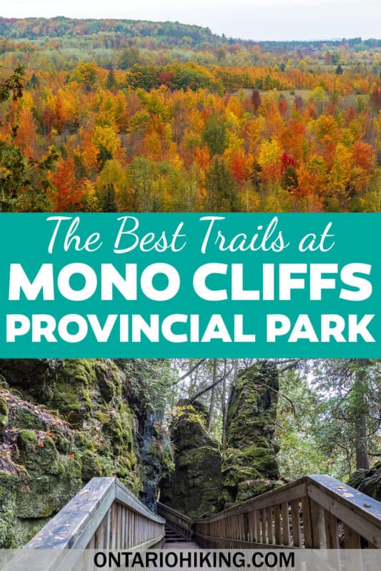 Mono Cliffs Provincial Park has intriguing geologic formations and cliffs, forest staircases, and impressive lookouts on its several trails.
