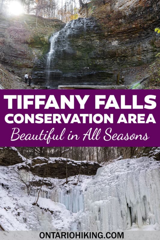 Tiffany Falls Conservation Area is an amazing place to visit, no matter the season. It's a beautiful frozen waterfall in Hamilton in winter.