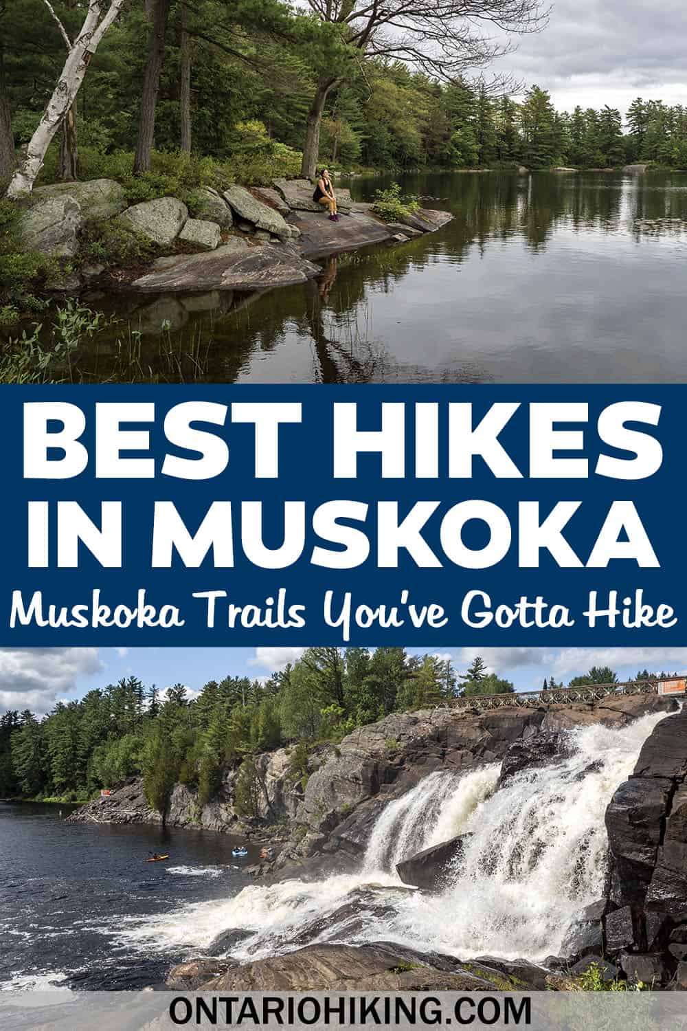 Here are the best places to go hiking in Muskoka region, Ontario. The top Muskoka hiking trails with waterfalls, forests, lakes and more.