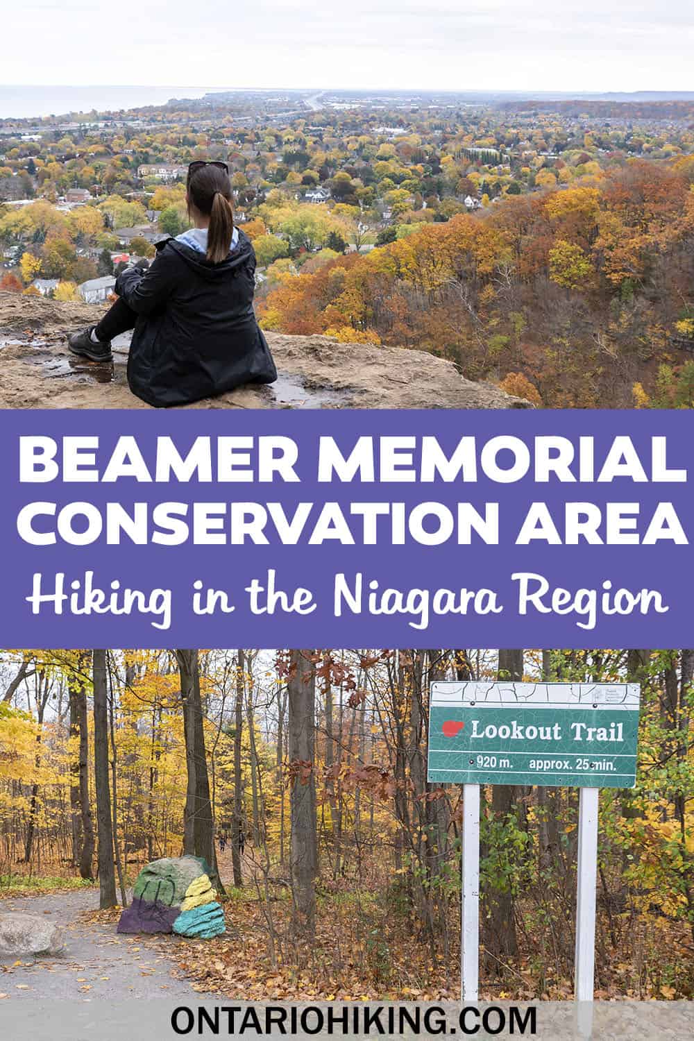 Beamer Memorial Conservation Area in Grimsby (Niagara region) has a dazzling lookout point, beautiful waterfalls and great hiking trails.