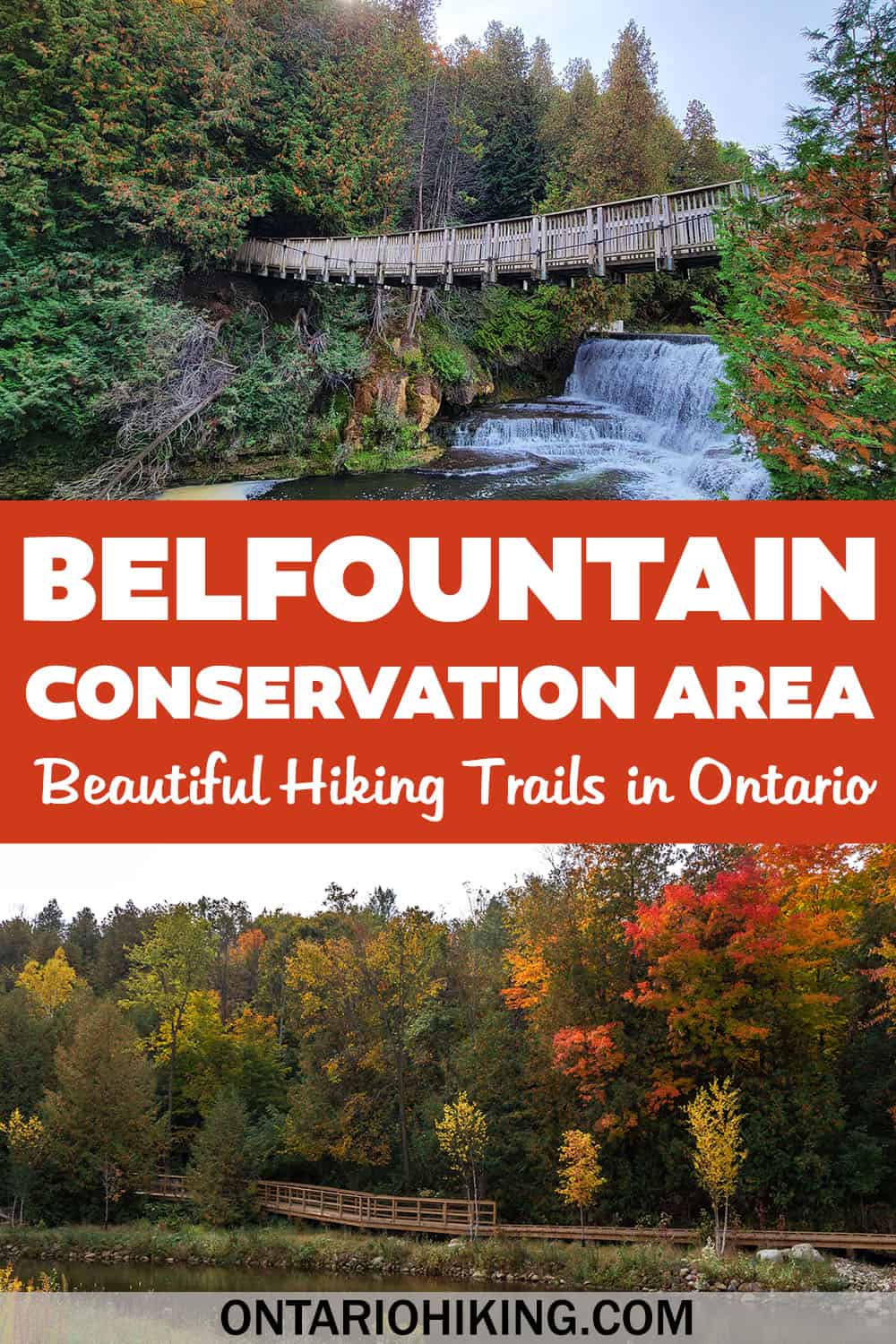 Belfountain Conservation Area is a picturesque place near Toronto to go for a hike. Beautiful bridges, trails, a waterfall, and more.