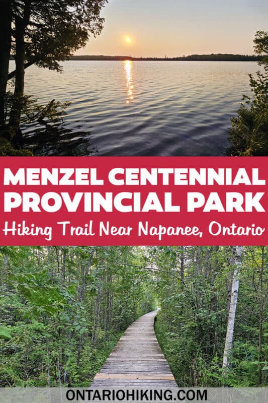 Menzel Centennial Provincial Nature Reserve is a peaceful place to go for a hike. This provincial park offers a trail leading to a lake.