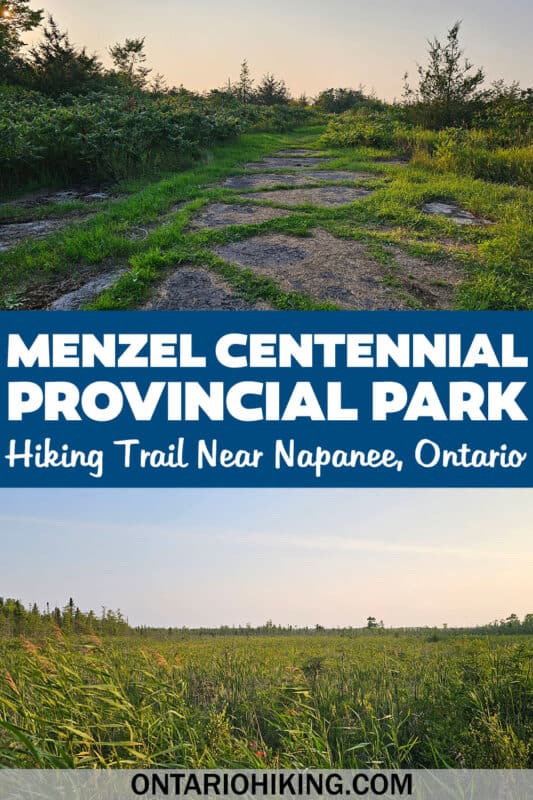 Menzel Centennial Provincial Nature Reserve is a peaceful place to go for a hike. This provincial park offers a trail leading to a lake.