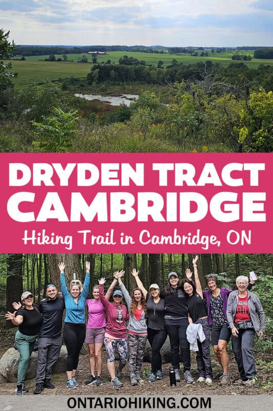 The Ontario Hiking guide to Dryden Tract, a beautiful place to go hiking near Cambridge, Ontario. It's part of the Grand Valley Trail.